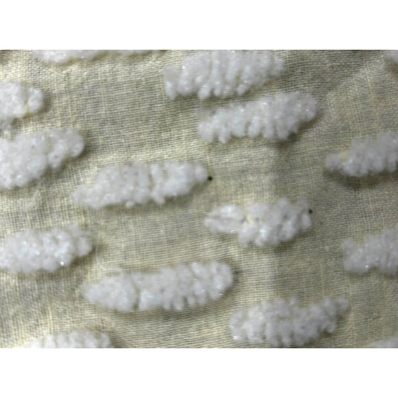 Vtg Chenille Yellow Daisy Flower Bedspread Fringe Edge 97” X 116” Full Sized - Picture 3 of 8